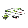 Greenworks 40V 8" Green Cordless Pole Saw with Hedge Trimmer Battery and Charge