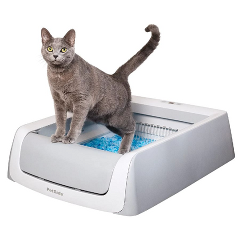 PetSafe ScoopFree 20" Gray Automatic Self Cleaning Cat Litter Box with Crystal Litter