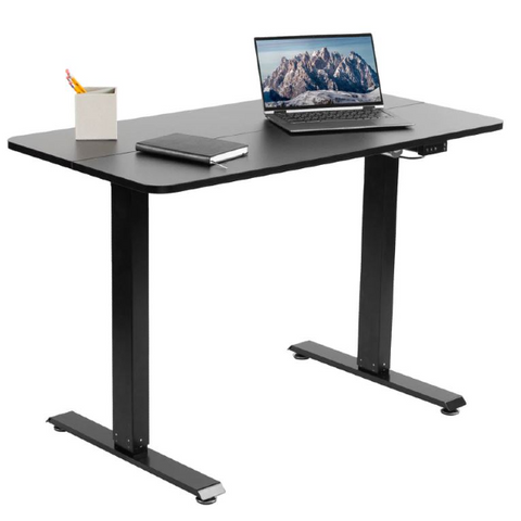 VIVO DESK-E144 44" Black Height Adjustable Workstation Electric Sit Stand Desk